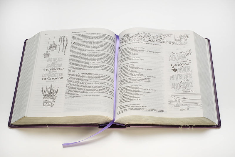 Biblia Inspira NTV (Tapa dura de SentiPiel, Lavanda): La Biblia que inspira tu creatividad