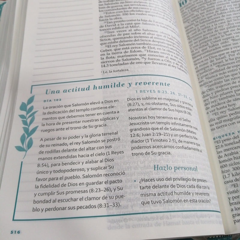 Biblia devocional Mujer Verdadera NBLA - Duo-tono Aqua
