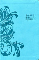Biblia de promesas floral ntv turquesa