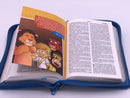 Biblia Mi Gran Viaje Reina Valera 1960 imitación Piel Azul Con Cierre
