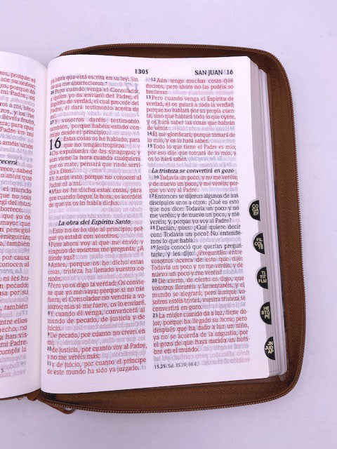 Biblia RVR60 Letra Gigante cierre indice dos tonos marrón
