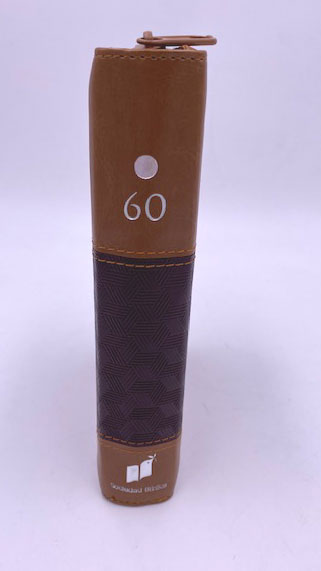 Biblia RVR60 Letra grande portatil cierre indice dos tonos marrón