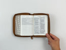 Biblia RVR60 bolsillo cierre indice dos tonos marrón