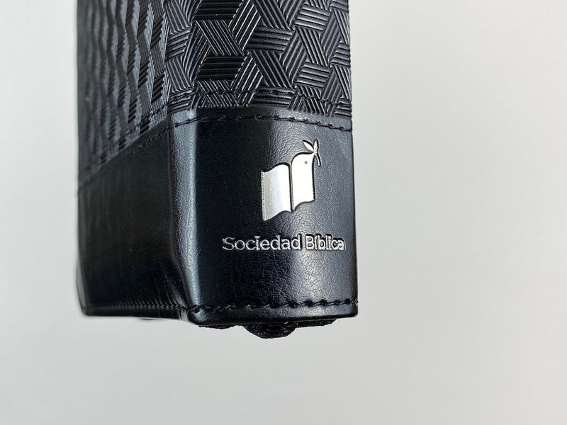 Biblia RVR60 bolsillo cierre indice negro/marrón