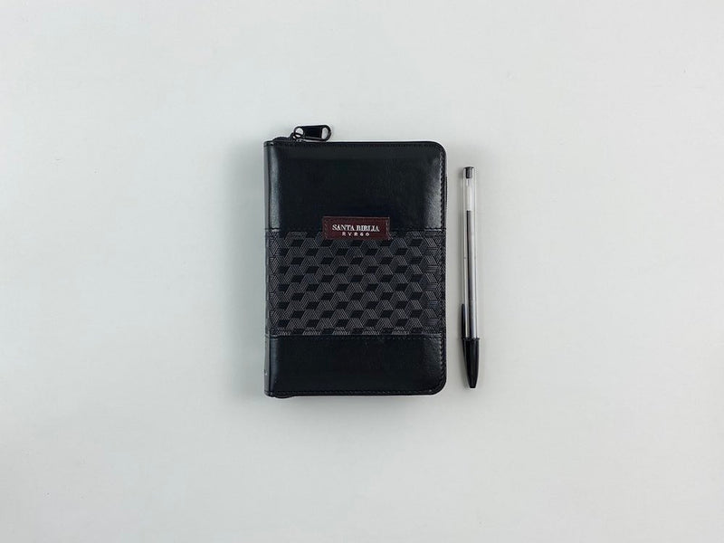 Biblia RVR60 bolsillo cierre indice negro/marrón