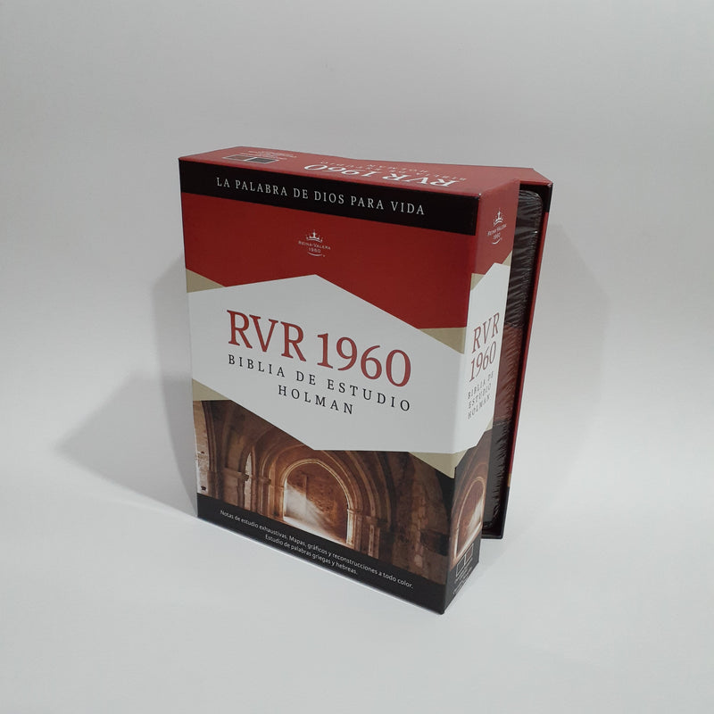 RVR 1960 Biblia de Estudio Holman, chocolate/terracota, símil piel