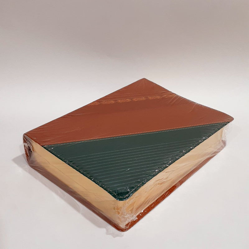 RVR 1960 Biblia de Estudio Holman, castaño/verde bosque con filigrana simil piel