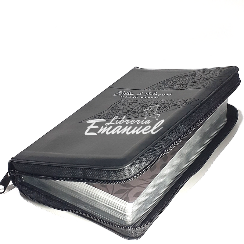 Biblia de Promesas con Cierre Manual Letra Grande RVR1960 imit. piel negro