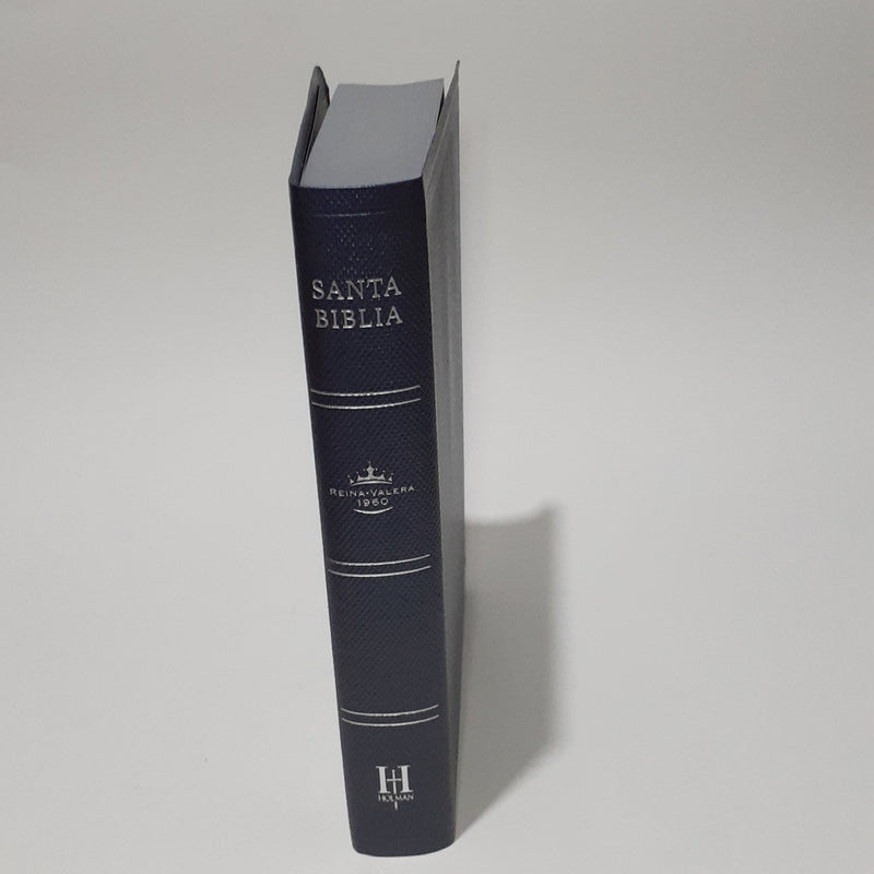RVR 1960 Biblia Letra Grande Tamaño Manual con Referencias, azul zafiro, imitación piel