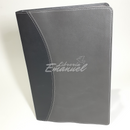 RVR 1960 Biblia Letra Súper Gigante con Referencias, negro/gris símil piel