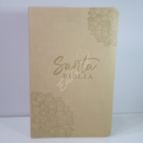 Santa Biblia NTV, Edición ágape, Flor (SentiPiel, Beige)