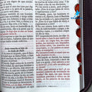 Biblia RVR60 Tamaño manual letra grande cierre/índice marrón/ marrón con espada