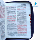 Biblia Tamaño Bolsillo RVR1960 Letra mediana con cierre / lila/ lila con flores