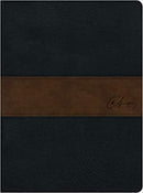 RVR 1960 Biblia de estudio Spurgeon, negro/marrón símil piel