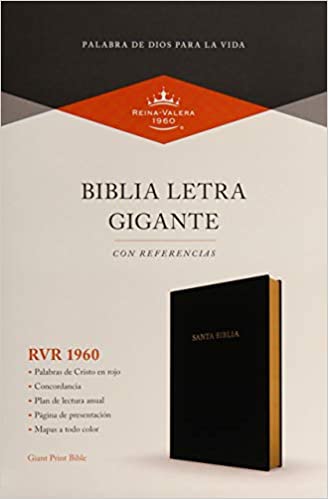 RVR 1960 Biblia letra gigante, negro imitación piel