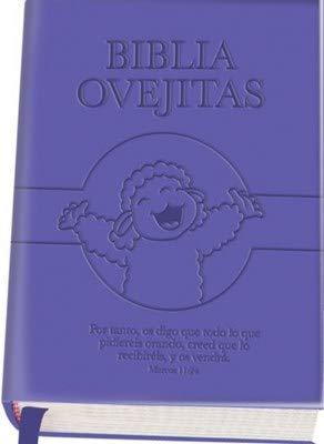 Biblia Ovejitas Letra Grande Reina Valera 1960 (imitacion piel lila)