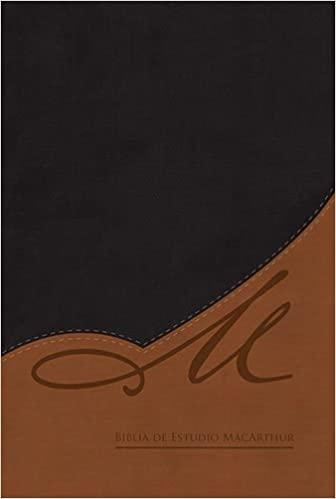 Biblia de estudio MacArthur tapa piel con indice