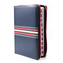 RVR 1960 Biblia Letra Grande Tamaño Manual, azul marino piel fabricada edición con índice y cierre