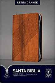 Biblia Edición Ziper Imitación Piel Cafe NTV Referencias Letra Grande