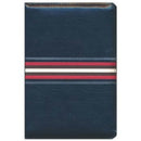 RVR 1960 Biblia Letra Grande Tamaño Manual, azul marino piel fabricada edición con índice y cierre