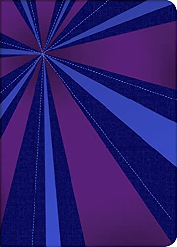 RVR 1960 Biblia Compacta Letra Grande, rayos de azul/violeta símil piel