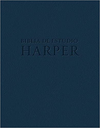 Biblia de estudio Harper RVR60 i/piel Azul