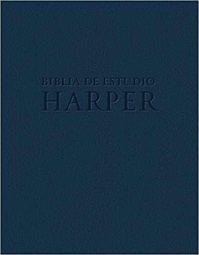 Biblia de estudio Harper RVR60 i/piel Azul
