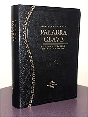 Biblia RVR60 Palabra Clave Estudio Diccionario Hebreo y Griego Imitacion Piel Negro