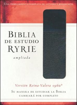 Biblia de estudio Ryrie ampliada: Duo-tono negor con índice