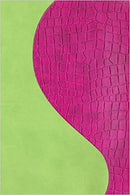 La Santa Biblia edicion de promesas Reina-valera 1960, rosa vivo / verde limon, piel especial, letra grande