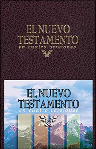 El Nuevo Testamento en Cuatro Versiones - Tela Rojo