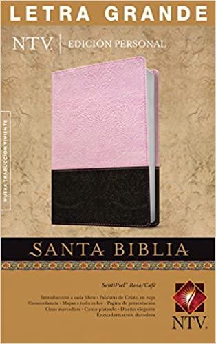 Santa Biblia NTV, Edición personal, letra grande (Letra Roja, SentiPiel, Rosa/Café, Índice)