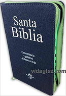 Biblia de Promesas Tela Jean con cierre y concordancia