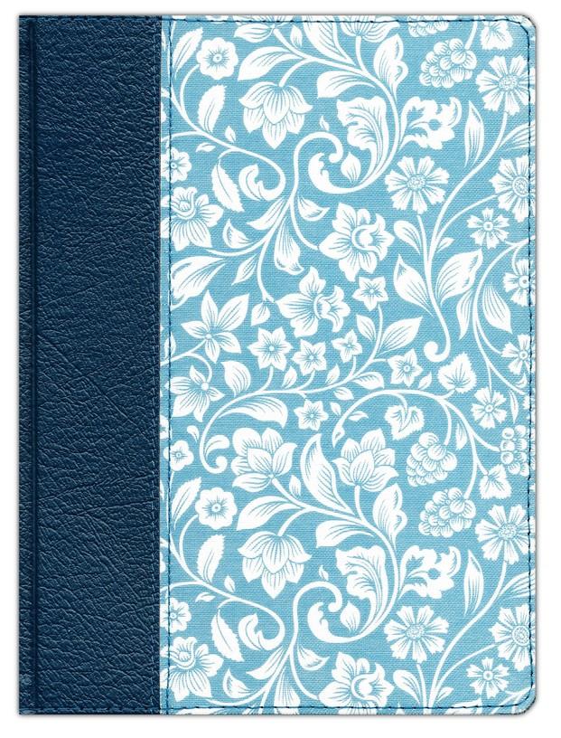 RVR 1960 Biblia de apuntes - Azul - Piel genuina y tela impresa