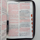 Biblia Letra Gigante Con Cierre Con Índice Café RVR 1960 / tricolor azul café/marrón