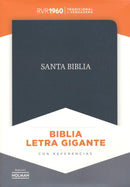 RVR 1960 Biblia Letra Gigante negro, piel fabricada con índice