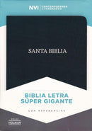 NVI Biblia Letra Súper Gigante negro, piel fabricada con índice