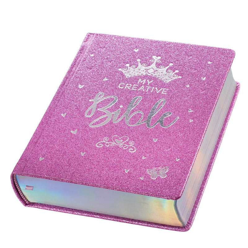 Holy Bible, My Creative Bible For Girls, Purple Glitter Hardcover Bible
