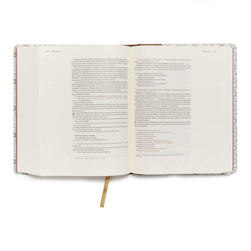 NVI Biblia de Apuntes, azulejos color salvia, símil piel