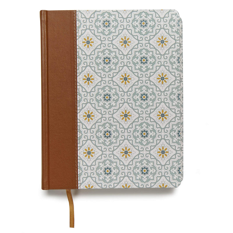 NVI Biblia de Apuntes, azulejos color salvia, símil piel