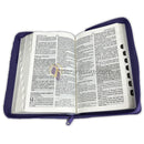 Biblia de Promesas con Cierre Manual Letra Grande RV1960: imit. piel lavanda con índice