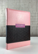 Biblia RVR60 Letra Gigante cierre indice rosa/café (floral)