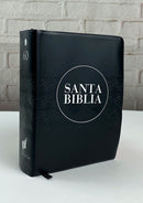 Biblia RVR60 bolsillo vinilo negro con borde rojo
