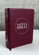 Biblia RVR60 bolsillo vinilo vino con borde amarillo