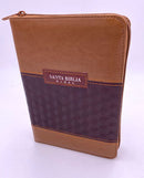 Biblia RVR60 Letra grande portatil cierre indice dos tonos marrón