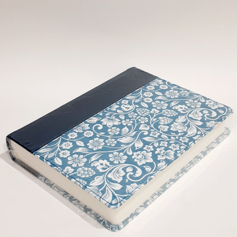 RVR 1960 Biblia de apuntes - Azul - Piel genuina y tela impresa