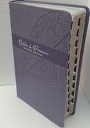 Biblia de Promesas Manual Letra Grande RVR1960 imit. piel purpura con indice
