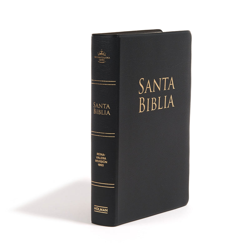 RVR 1960 Biblia letra grande tamaño manual, Negro vinilo