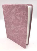 Biblia tamaño personalizado Símil Cuero Rosado Floral