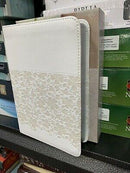 Biblia Recuerdo de Boda RVR 1960, blanco floral símil piel